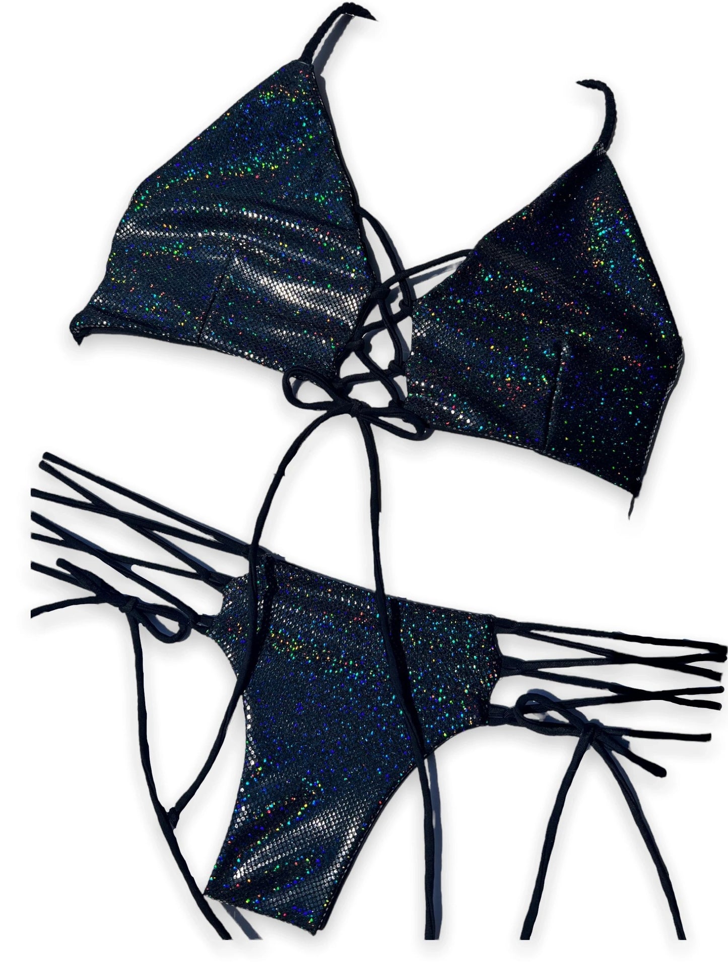Lace Up Bottom - Onyx Sparkle