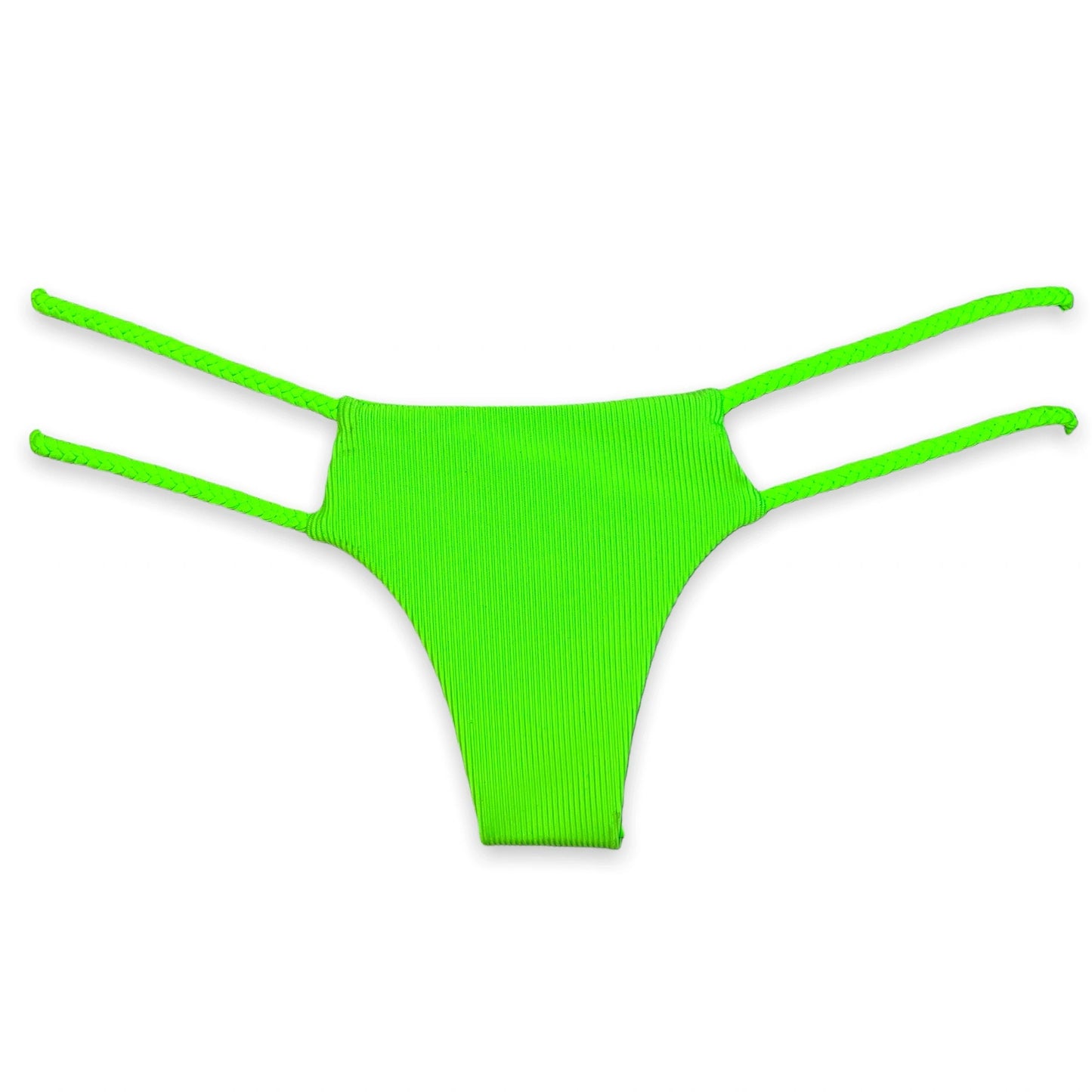 Double Braid Bottom - Electric Lime Ribbed