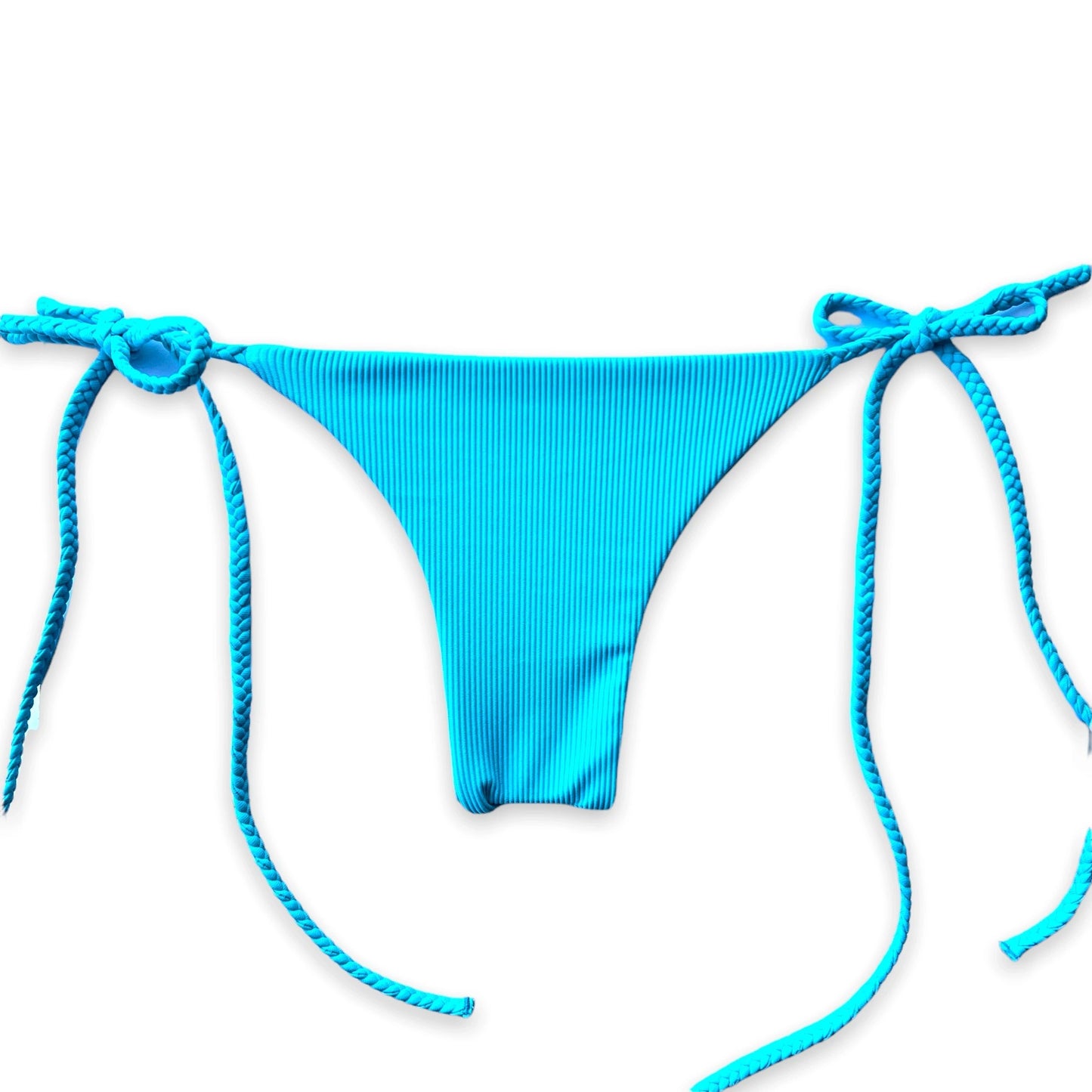 Tie Side Bottom - Cabo Blue Ribbed