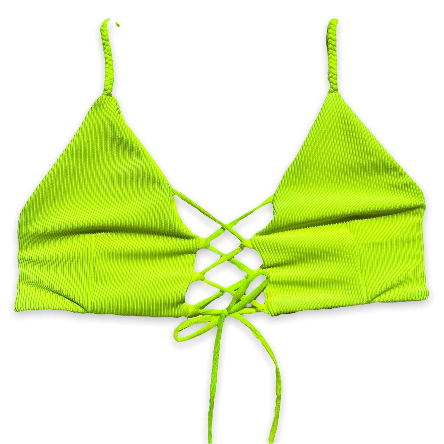 Cross My Heart Top - Electric Lemonade Ribbed