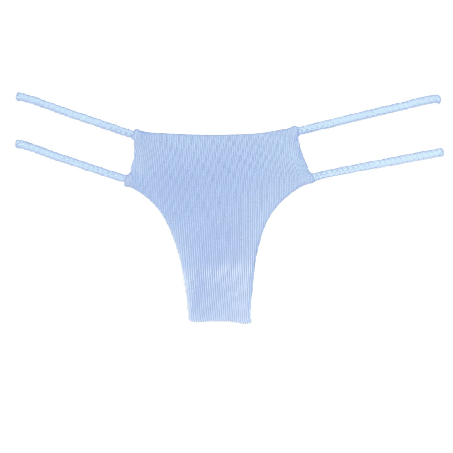 Double Braid Bottom - Bright White Ribbed