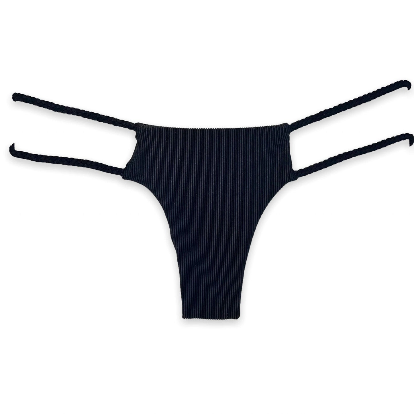 Double Braid Bottom - Onyx Black Ribbed