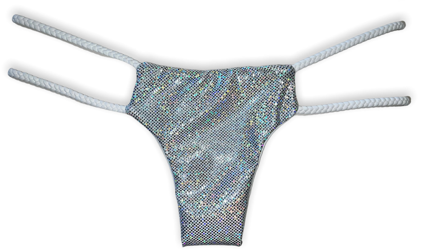 Double Braid Bottom - White Sparkle
