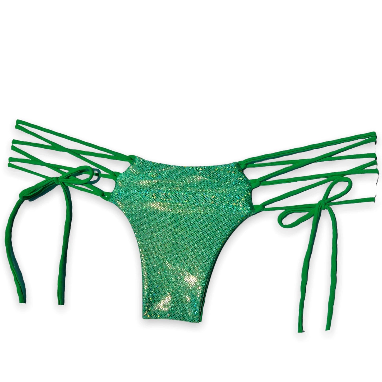 Lace Up Bottom - Jade Sparkle