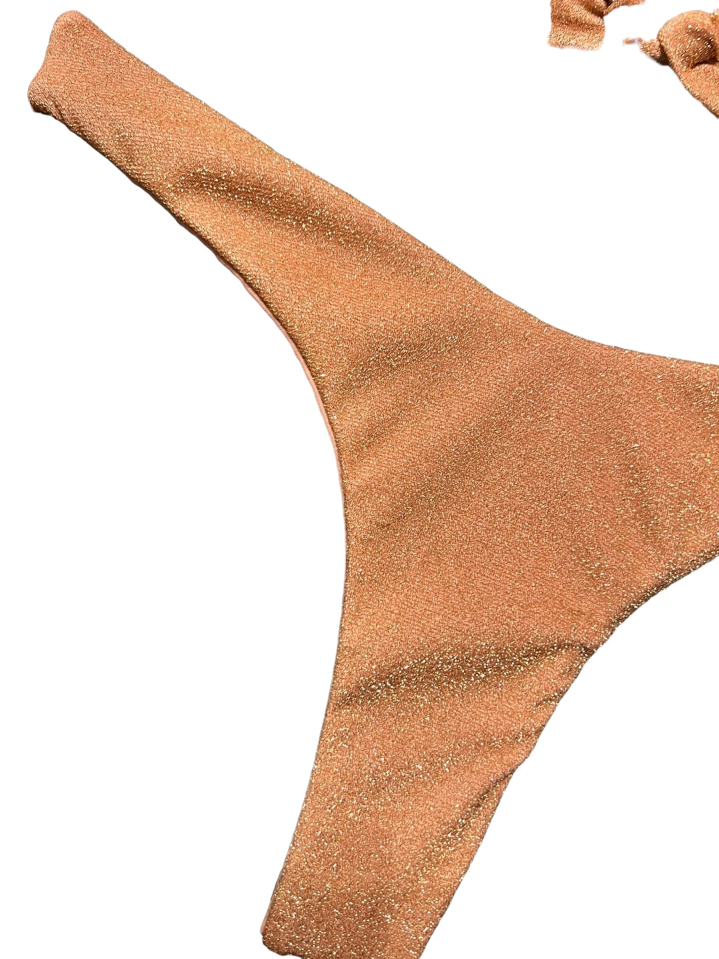 High Waist Bottom - Champagne Glitter