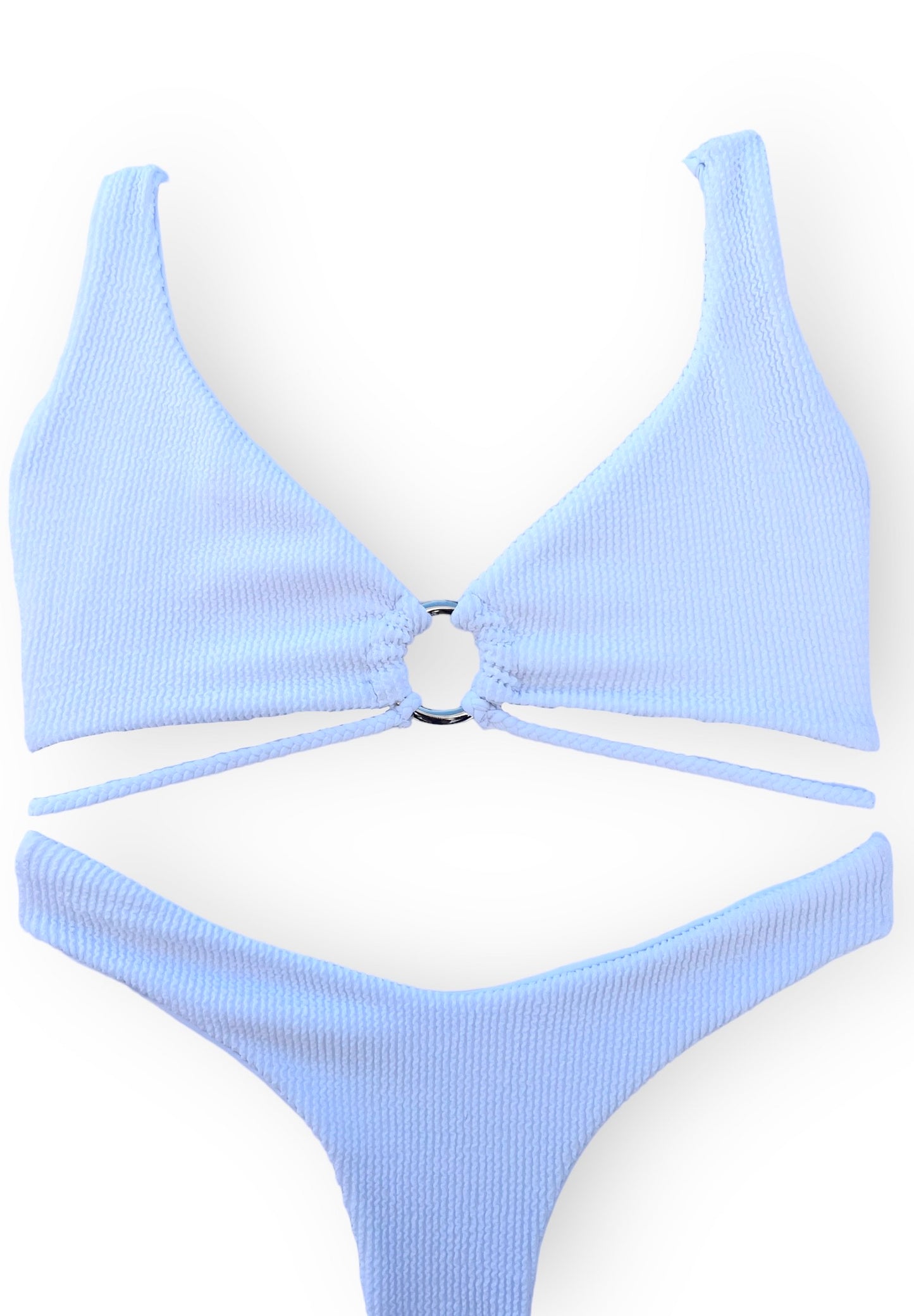 High Waist Bottom - Bright White Popcorn
