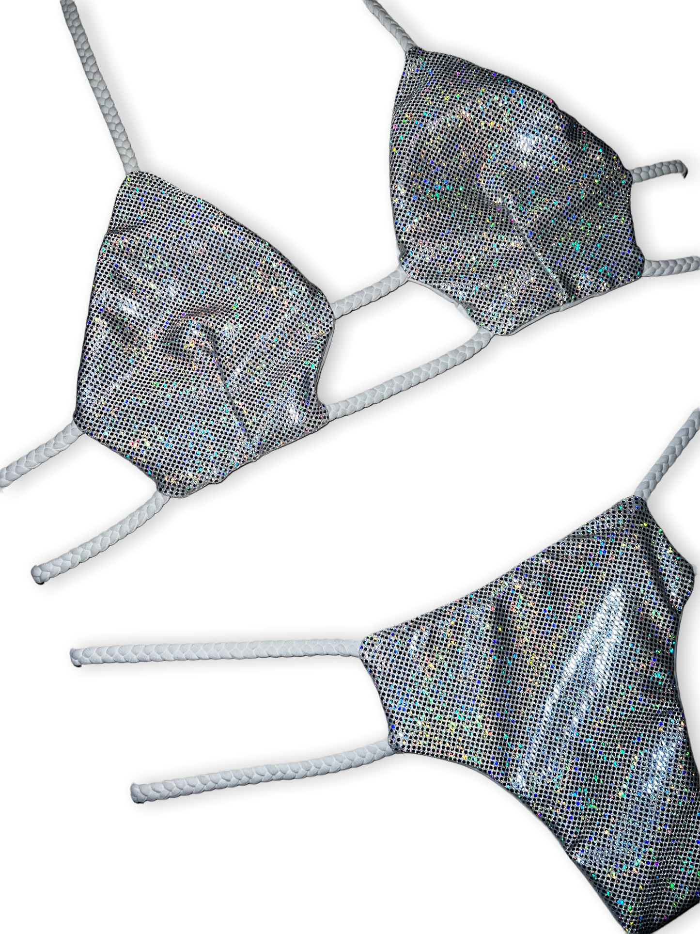 Double Braid Bottom - White Sparkle