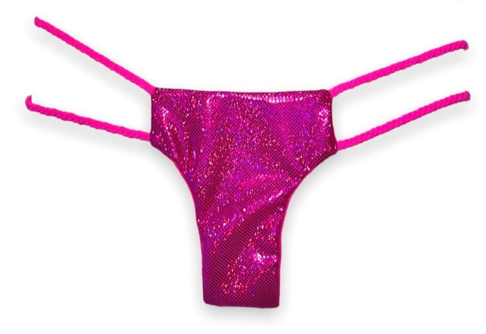 Double Braid Bottom - Hot Pink Sparkle