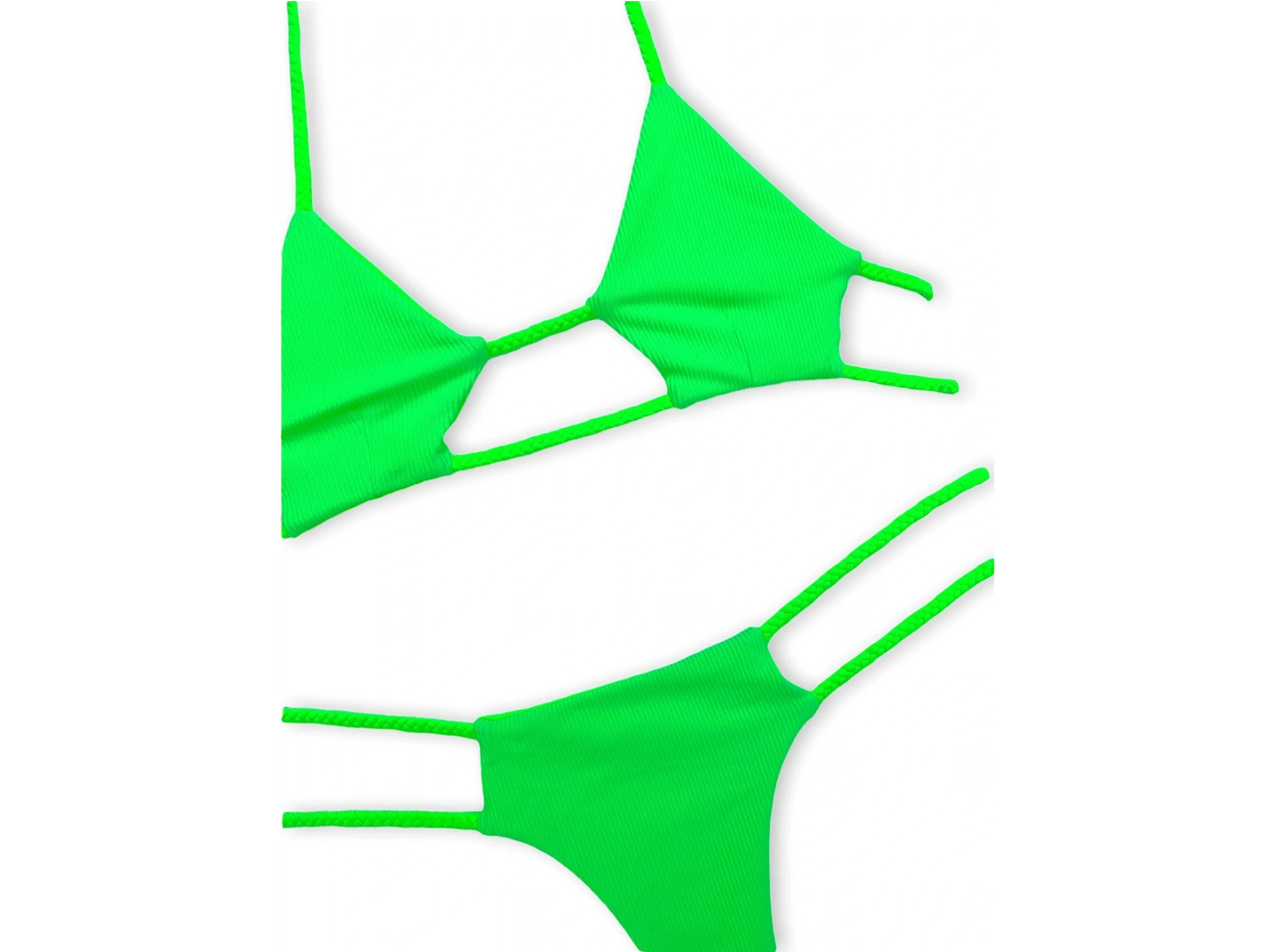 Diamond Top - Electric Lime Ribbed