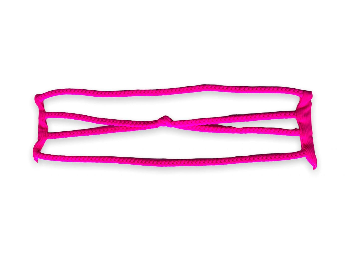 Cross My Heart Top- Neon Pink Ribbed