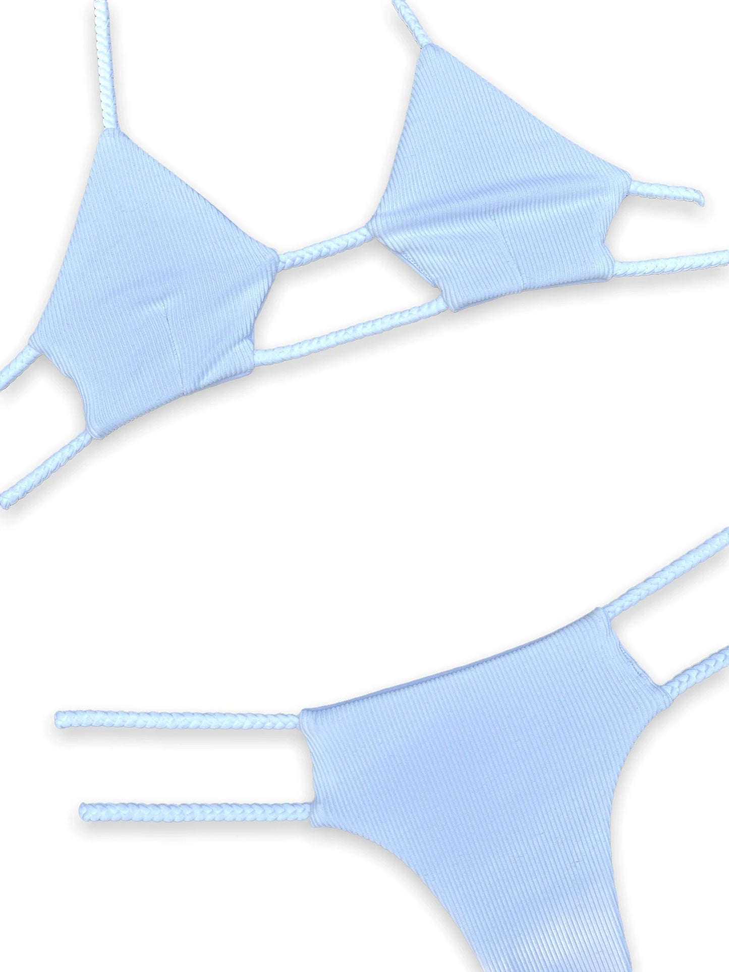 Double Braid Bottom - Bright White Ribbed