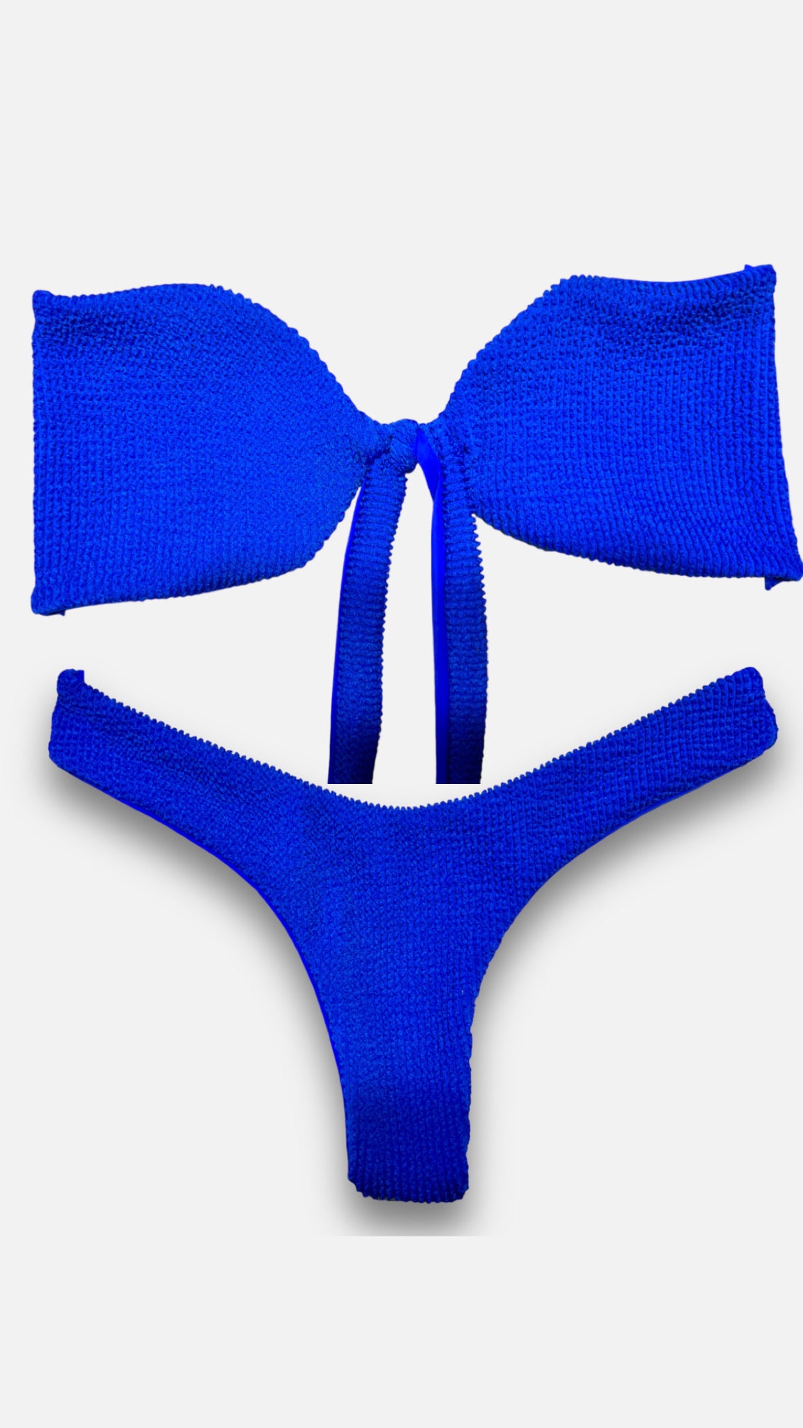 High Waist Bottom - Royal Blue Popcorn