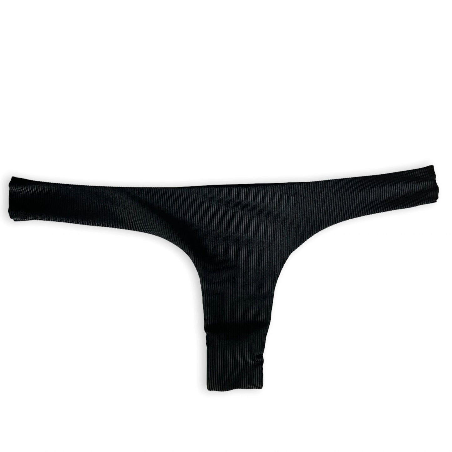 Single Strap Bottom - Onyx Ribbed