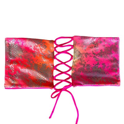Lace Up Bandeau - Sunset