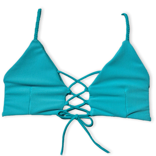 Cross My Heart Top - Cabo Blue Ribbed