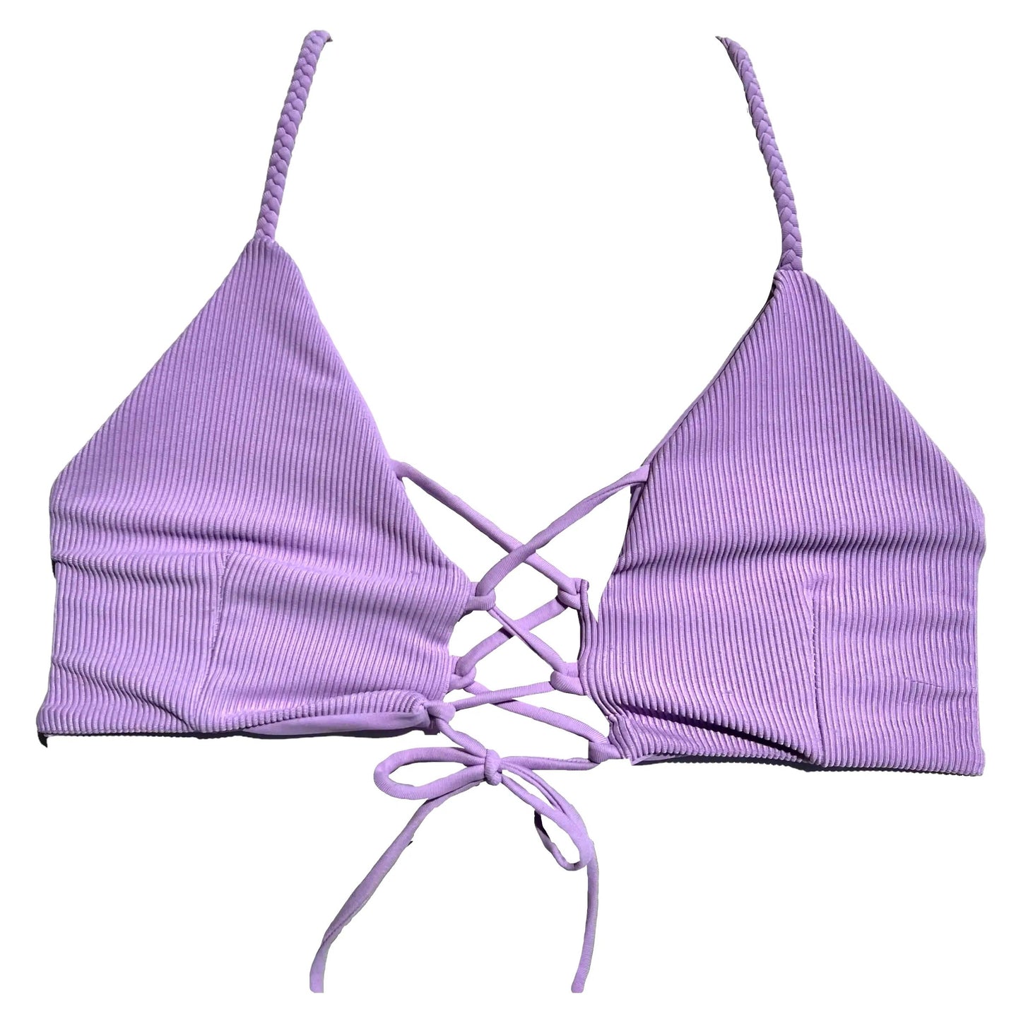 Cross My Heart Top- Lavender Ribbed