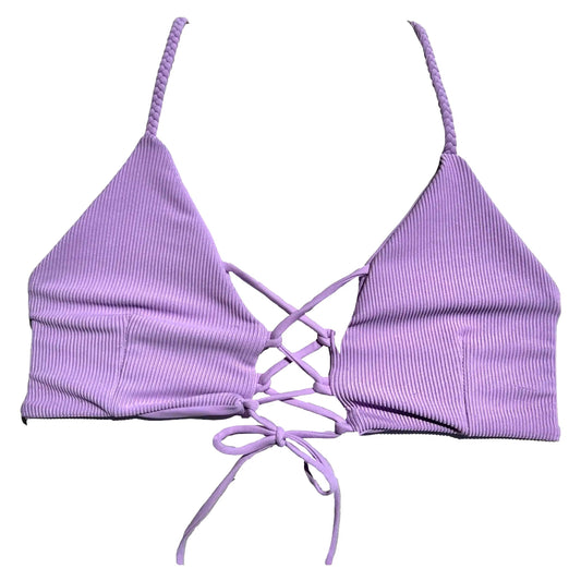 Cross My Heart Top- Lavender Ribbed