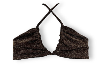 Criss Cross Halter - Black Card Glitter