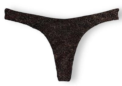 High Waist Bottom - Black Card Glitter
