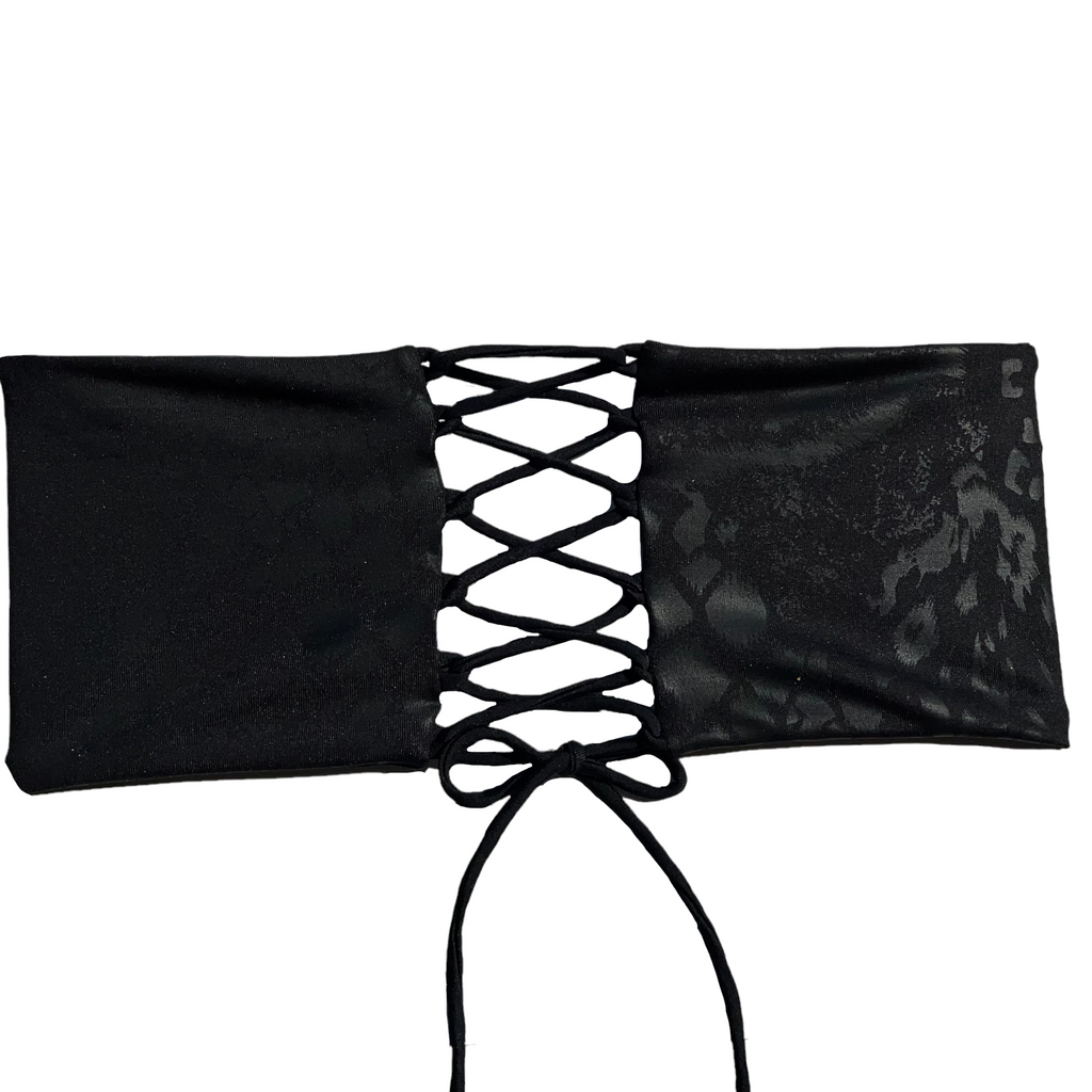 Lace Up Bandeau - Jungle Patch