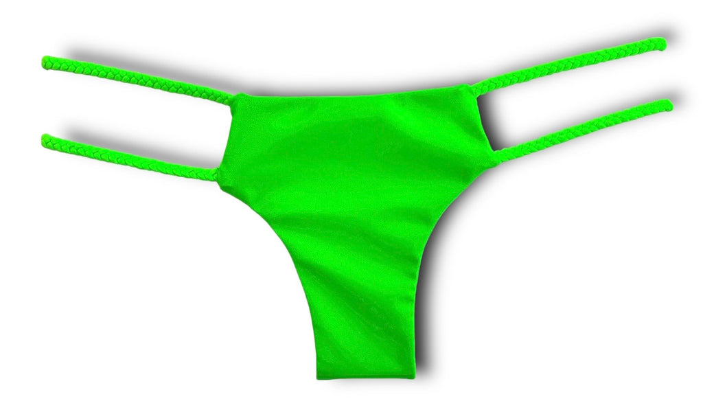 Double Braid Bottom - Electric Lime Shimmer