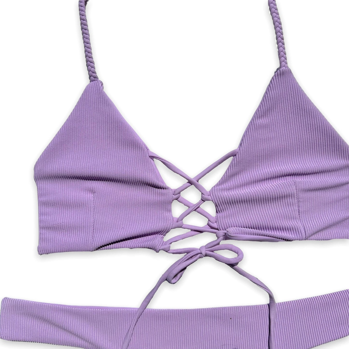 Single Strap Bottom - Lavender Ribbed