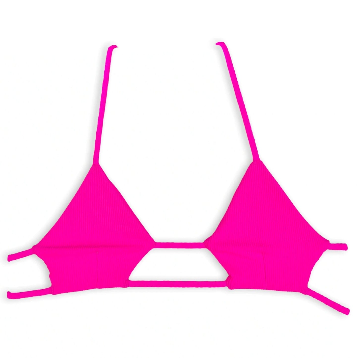 Diamond Top - Neon Pink Ribbed