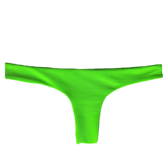 Single Strap Bottom - Electric Lime Ribbed