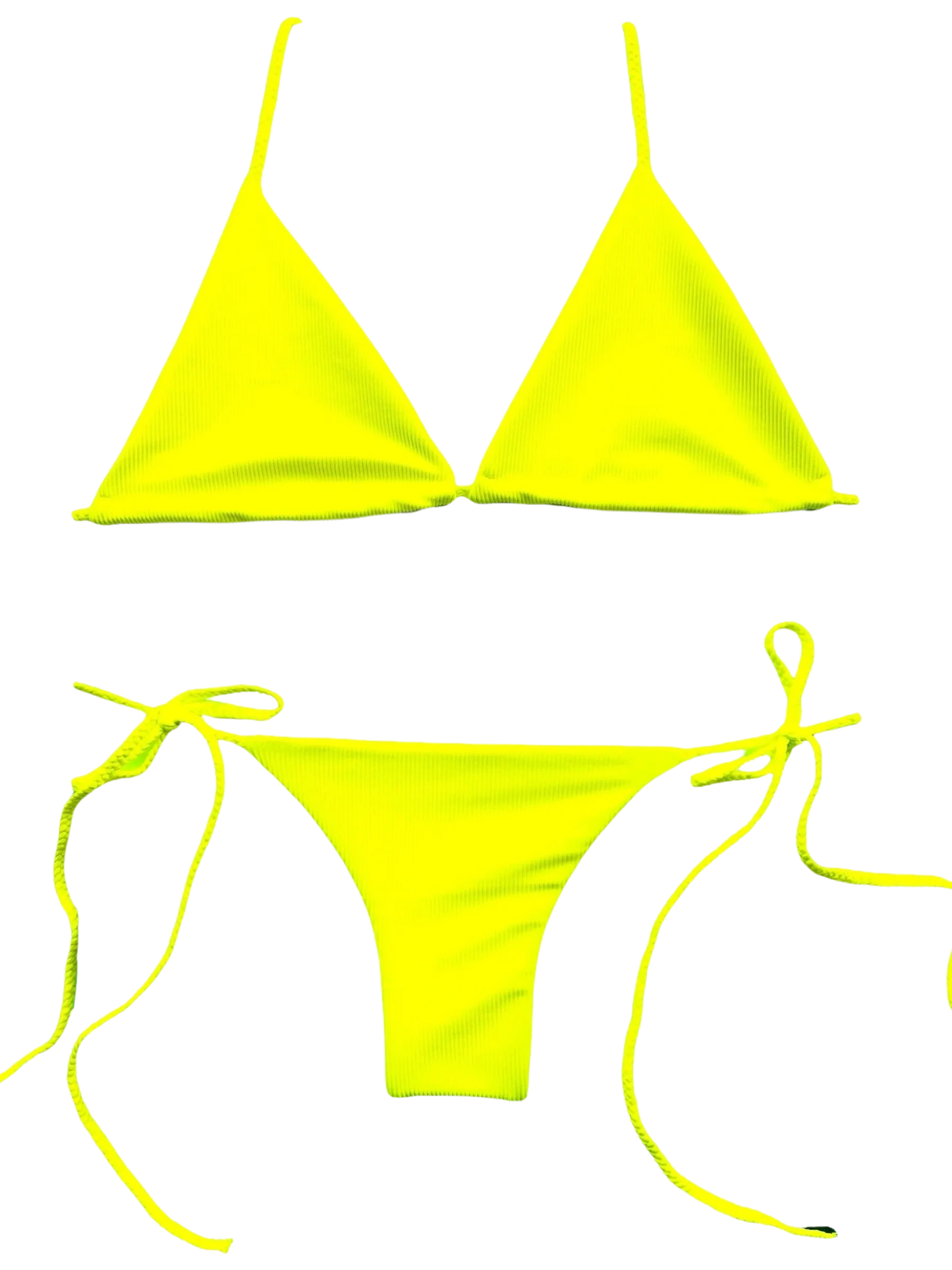 Tie Side Bottom - Electric Lemonade Ribbed