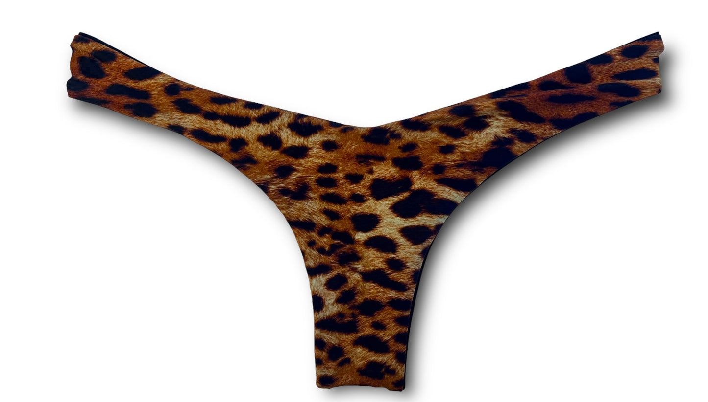 High Waist Bottom - Natural Cheetah